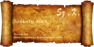 Székely Kürt névjegykártya